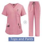 Women's Medical Scrub Uniform Set