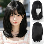Straight Synthetic Bangs Wig