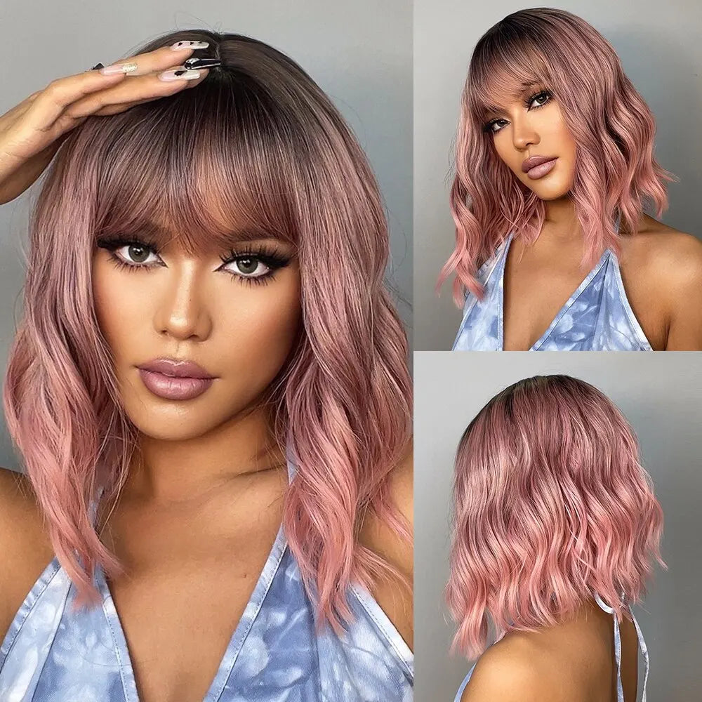 Grey Wavy Bob Wig
