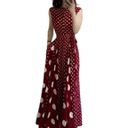 Polka Dot A-Line Midi Dress