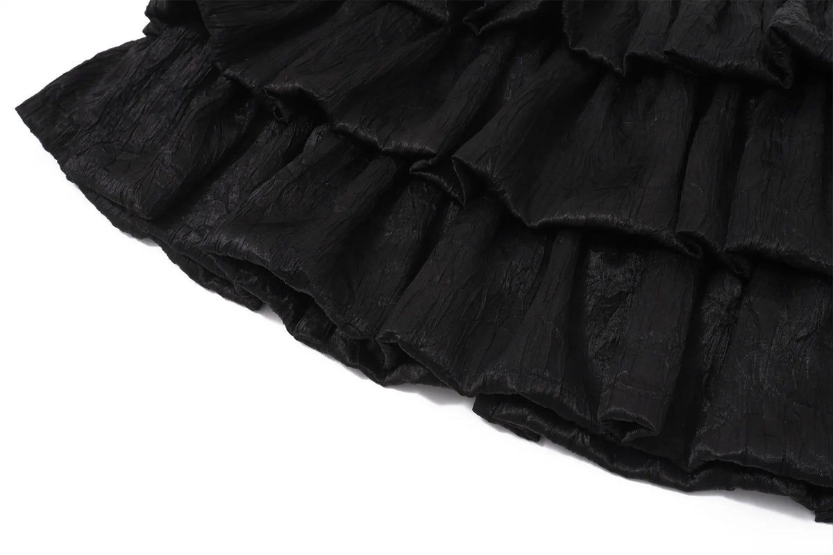 Pleated A-Line Mini Skirt
