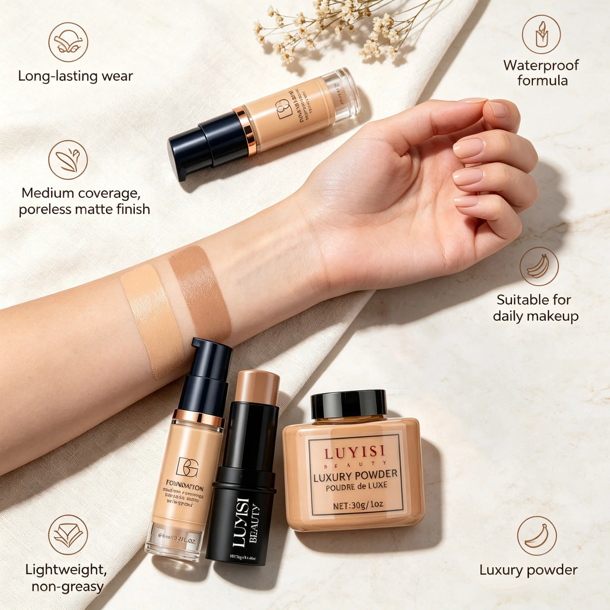 Full Coverage Face Makeup Set