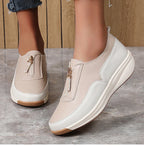 White Casual Flat Sneakers