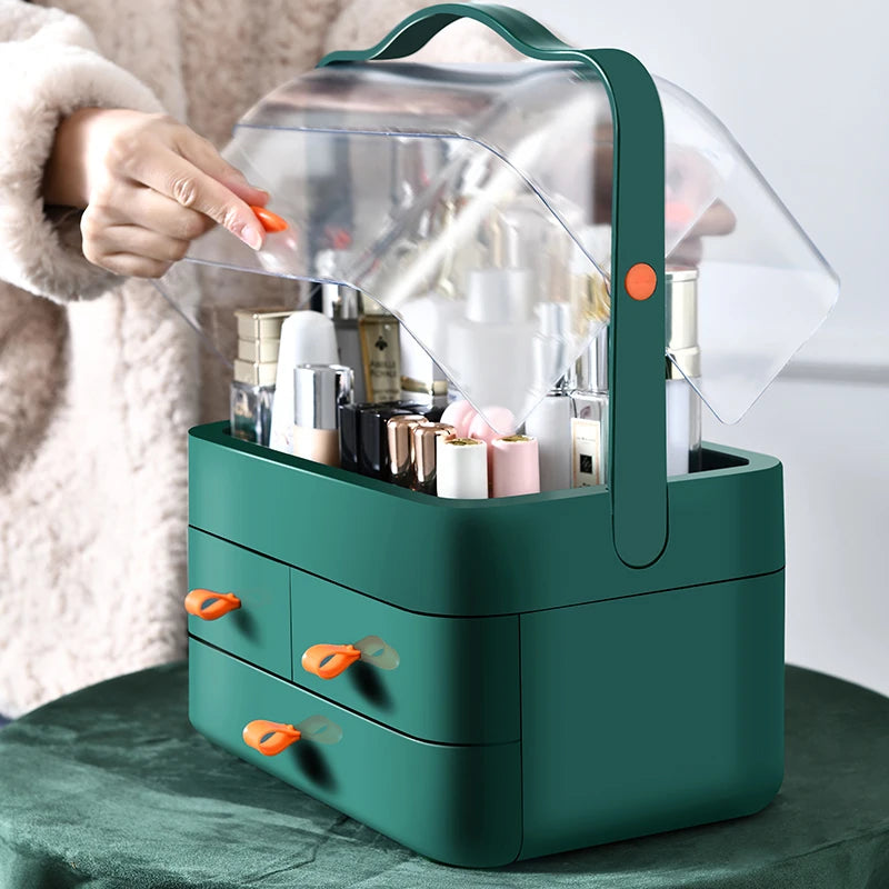 Dustproof Makeup Organizer With Drawer
