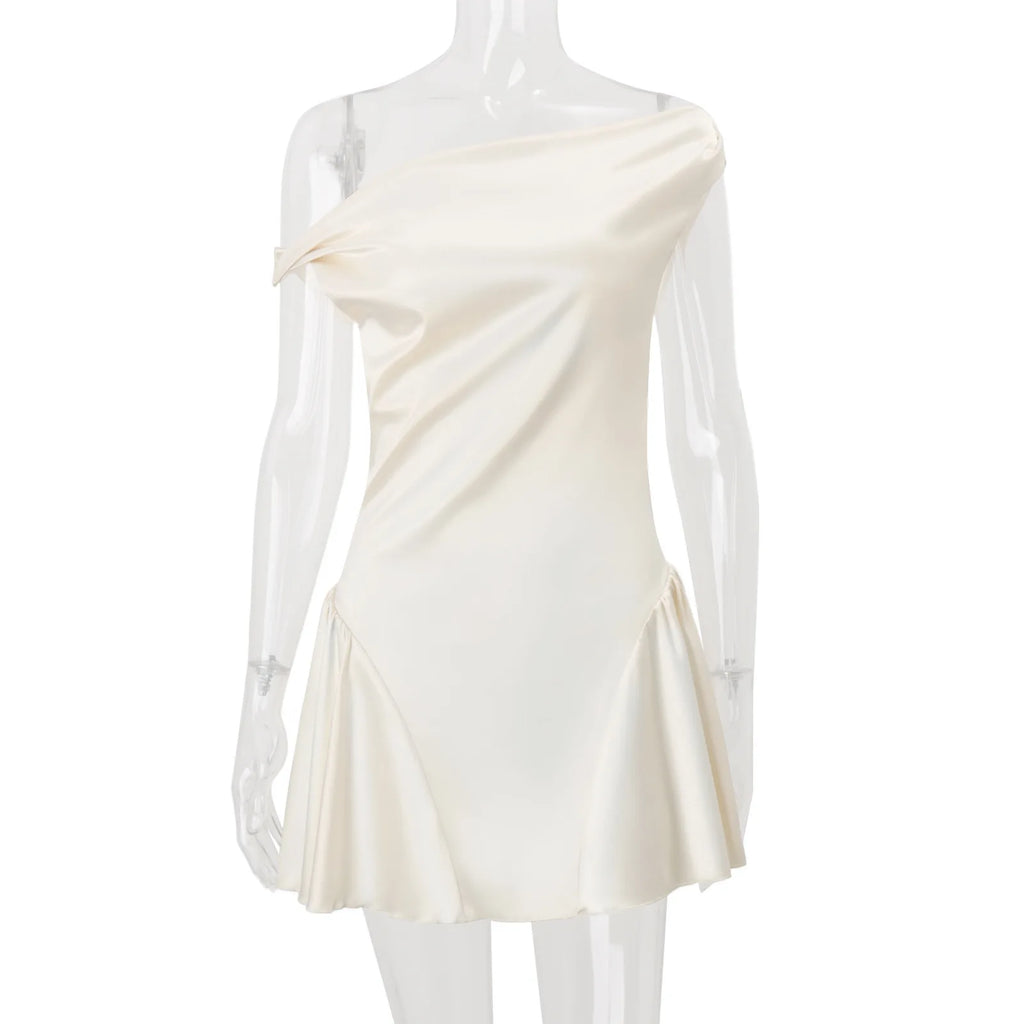 Elegant Satin A-Line Maxi Dress