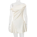 Elegant Satin A-Line Maxi Dress
