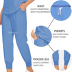 Women's Medical Uniform Elastic Scrub Set