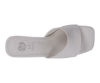 Women's Soho White Square Toe Heeled Sandals
