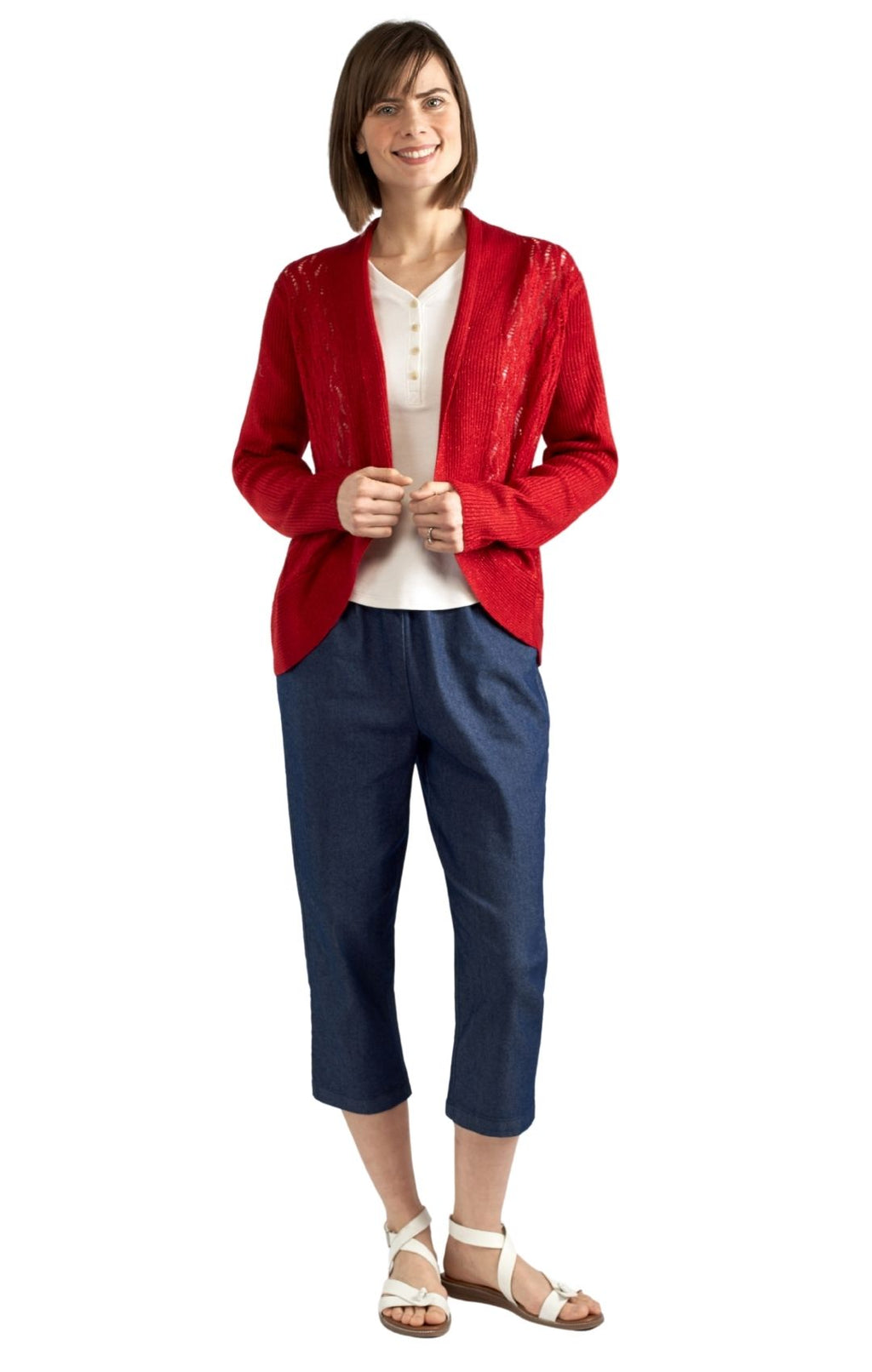 Lightweight Glitter Open Front Shrug