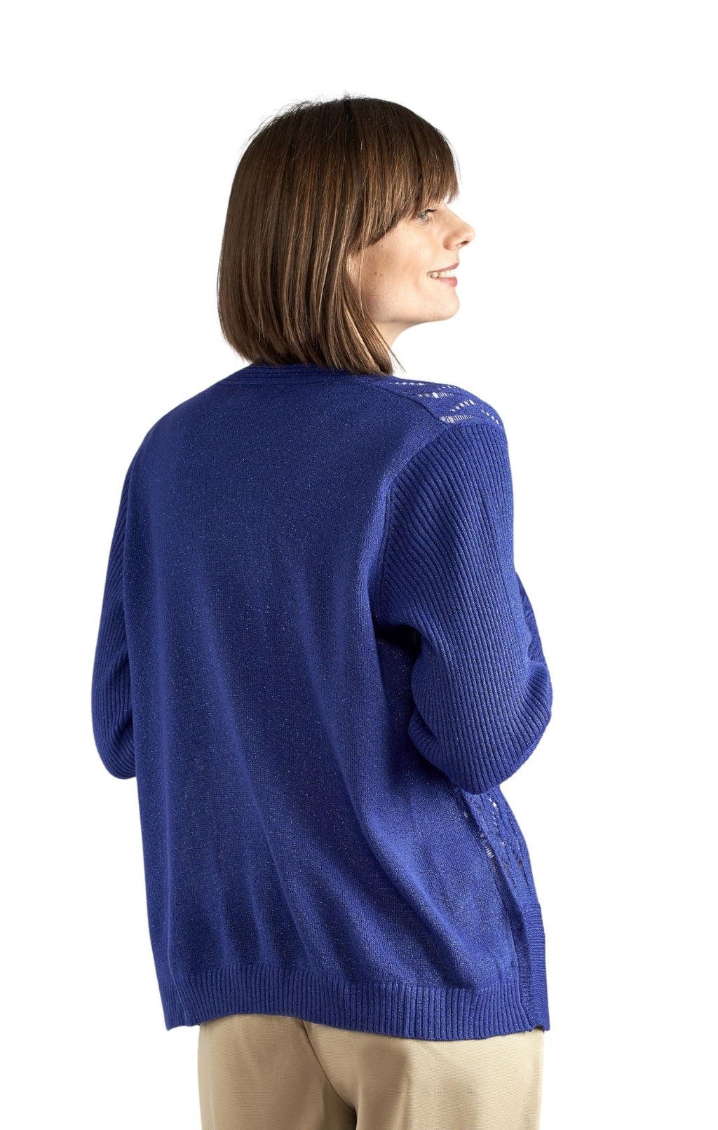 Lightweight Glitter Open Front Shrug
