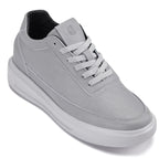 CALTO - X1648 - 2.8 Inches Taller (Pewter Grey) - Lightweight Sneakers