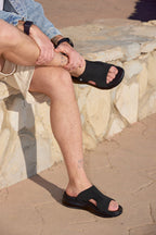 CALTO - X1657 - 2 Inches Taller (Black/Knitted Black)