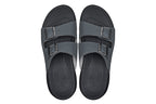 CALTO - X1661 - 2 Inches Taller (Iron Grey Buckle) - Dual Adjustable Buckle Sandals