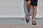 CALTO - X1661 - 2 Inches Taller (Iron Grey Buckle) - Dual Adjustable Buckle Sandals