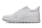 CALTO - X2321 - 2.4 Inches Taller (White/White Sole) - Lace Up Casual Sneaker - Lightweight