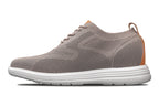 CALTO - X2638 - 2.8 Inches Taller (Khaki/Brown) - Lace Up Casual Walker - Lightweight