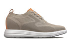 CALTO - X2639 - 2.8 Inches Taller (Khaki Green/Brown) - Lace Up Casual Walker - Lightweight