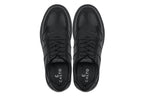 CALTO - Y7080 - 2.8 Inches Taller (Black) - Lightweight Nappa Leather Sneakers
