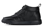 CALTO - Y7112 - 2.8 Inches Taller (Black) - Nappa Leather Moc-Toe Sneak-Boots