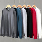 Aflczyu Men’s Tatting Sweatshirt - O-Neck, Full Sleeve, Solid Pattern, Regular Fit, Casual Style, Standard Thickness, Spring & Autumn Wear - Pendo Store