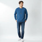 Aflczyu Men’s Tatting Sweatshirt - O-Neck, Full Sleeve, Solid Pattern, Regular Fit, Casual Style, Standard Thickness, Spring & Autumn Wear - Pendo Store