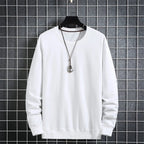 Aflczyu Men’s Tatting Sweatshirt - O-Neck, Full Sleeve, Solid Pattern, Regular Fit, Casual Style, Standard Thickness, Spring & Autumn Wear - Pendo Store