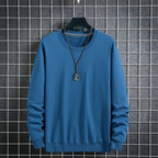 Aflczyu Men’s Tatting Sweatshirt - O-Neck, Full Sleeve, Solid Pattern, Regular Fit, Casual Style, Standard Thickness, Spring & Autumn Wear - Pendo Store