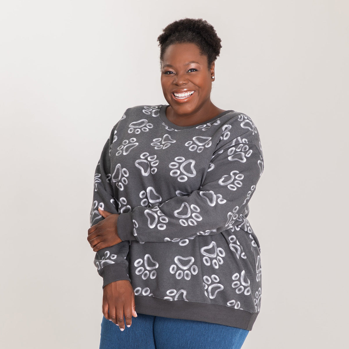 All Over Chalk Paw Sweatshirt - Pendo Store