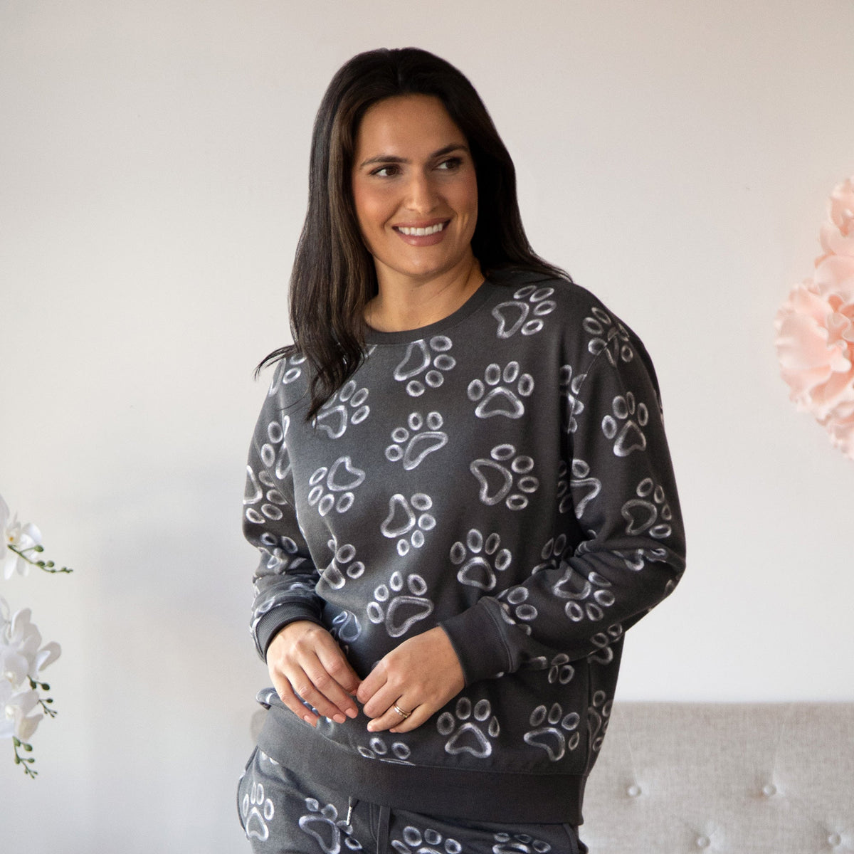 All Over Chalk Paw Sweatshirt - Pendo Store