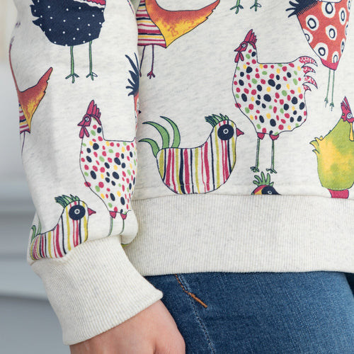 All Over Rooster Crewneck Sweatshirt - Pendo Store