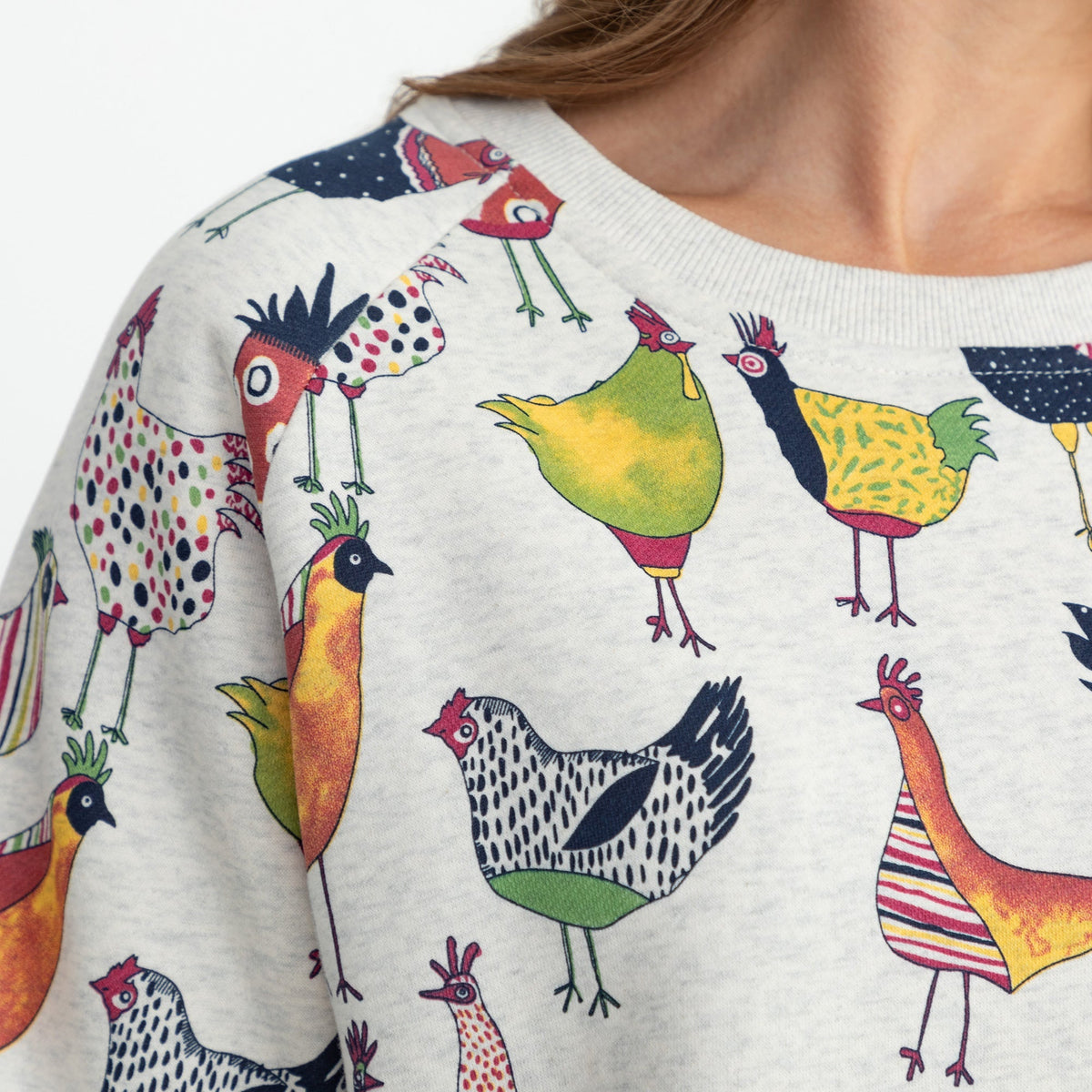 All Over Rooster Crewneck Sweatshirt - Pendo Store
