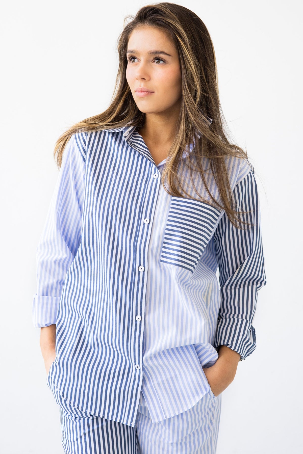 Amalfi Striped Full Length Pajama Set - Pendo Store