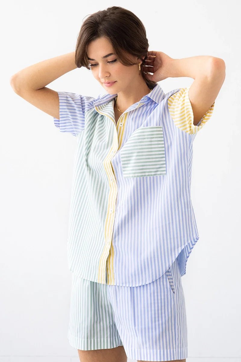 Amalfi Striped Resort Short Set - Pendo Store