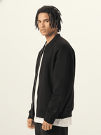 Apollo Black Fleece Zip-Up Baseball Jacket - Pendo Store