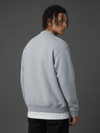 Apollo Grey Fleece Zip-Up Baseball Jacket