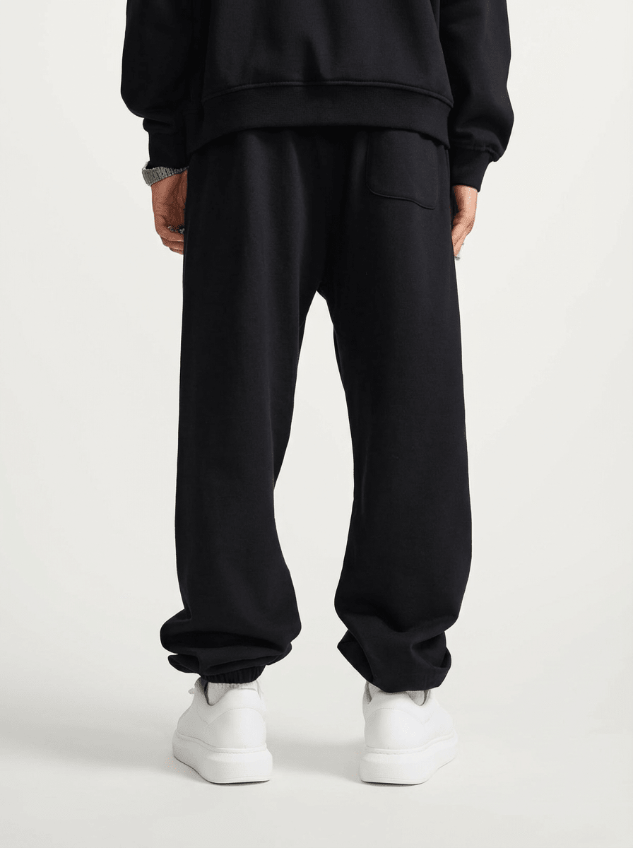 Apollo Heavyweight Cotton Black Sweatpants - Pendo Store