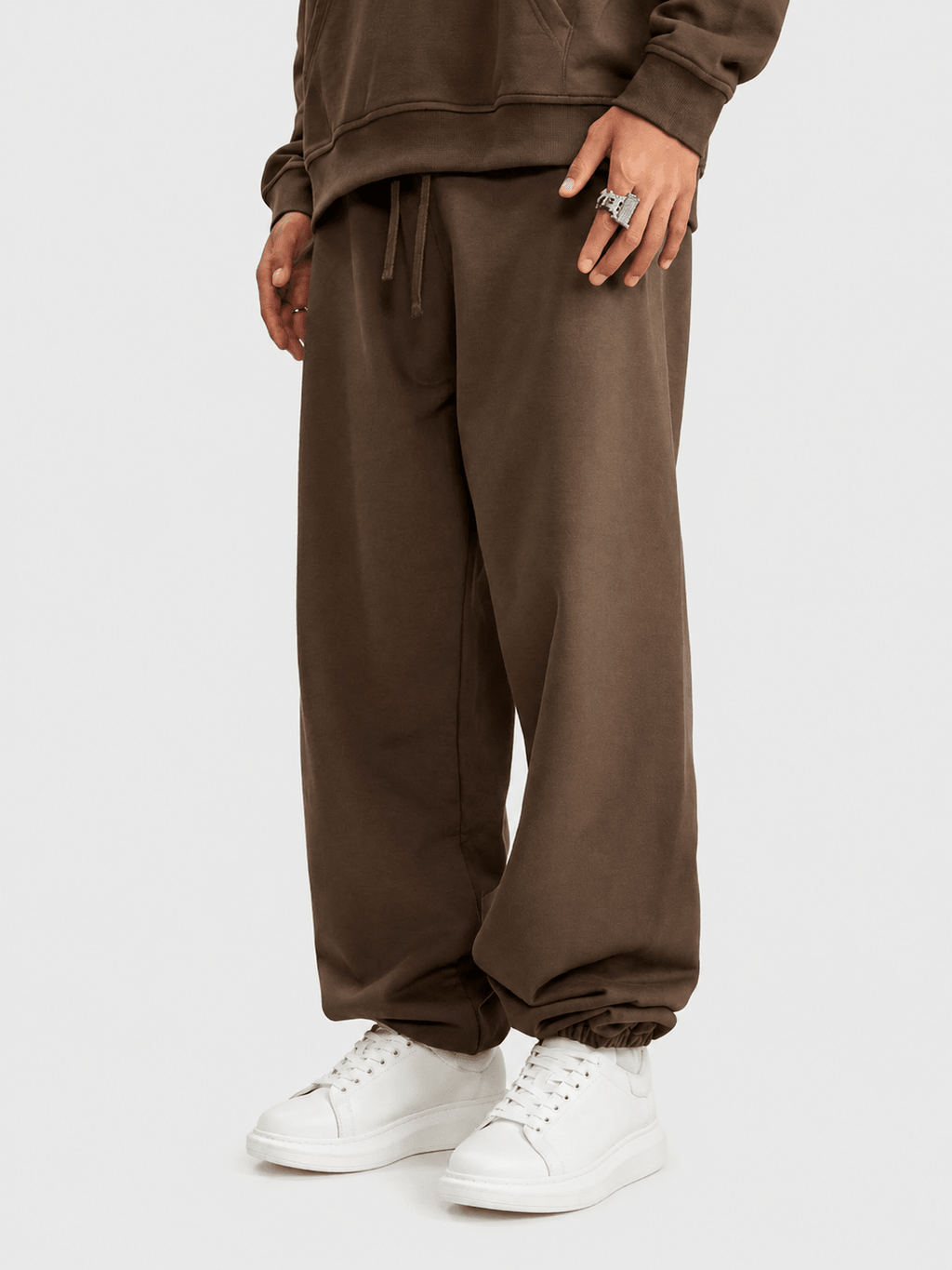 Apollo Heavyweight Cotton Brown Sweatpants - Pendo Store