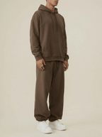 Apollo Heavyweight Cotton Brown Sweatpants - Pendo Store