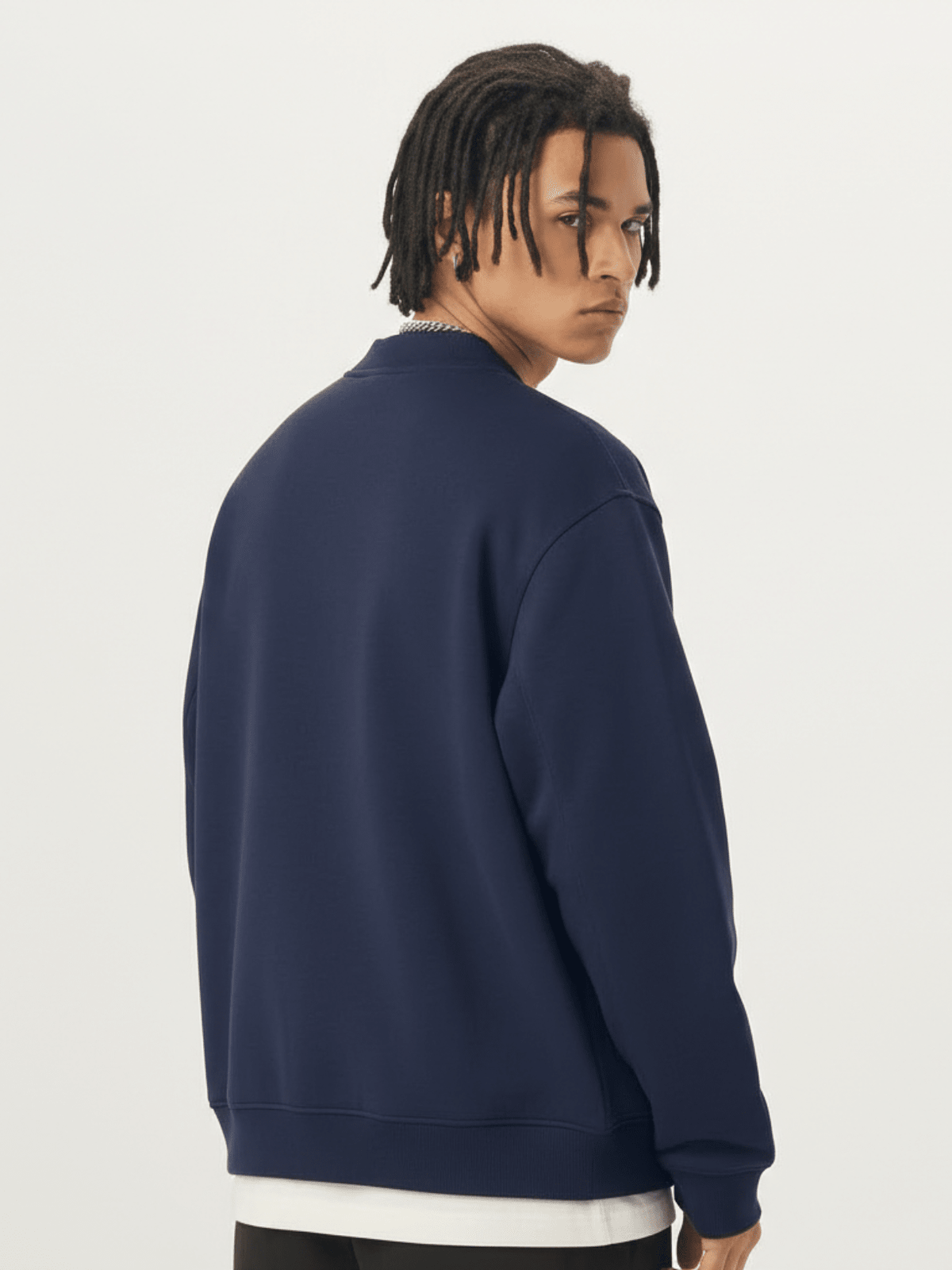 Apollo Navy Fleece Zip-Up Baseball Jacket - Pendo Store