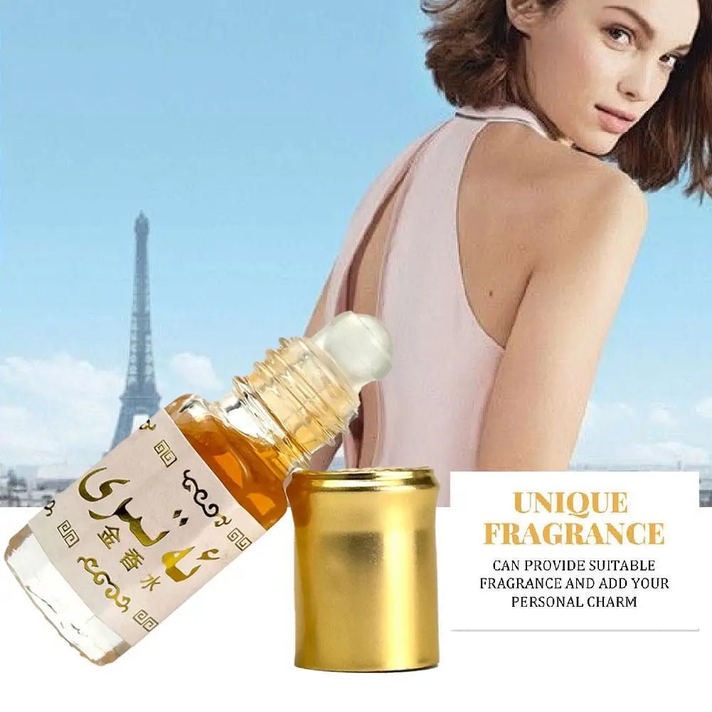 Arabian Gold Perfume Oil Roll On Bottle Long Lasting Fragrance Body Perfume Unisex Portable Long Lasting Scent Body Fragrance - Pendo Store