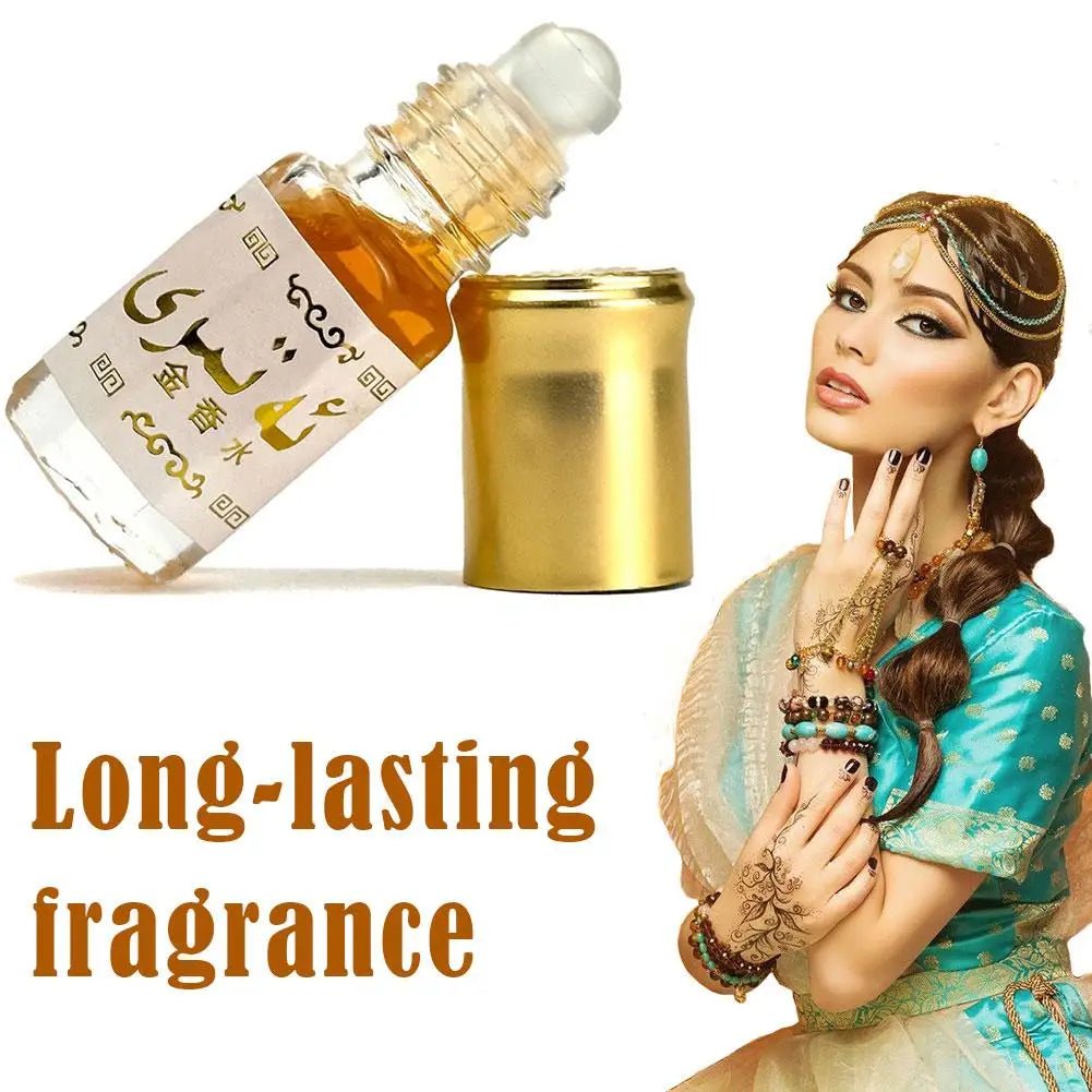 Arabian Gold Perfume Oil Roll On Bottle Long Lasting Fragrance Body Perfume Unisex Portable Long Lasting Scent Body Fragrance - Pendo Store