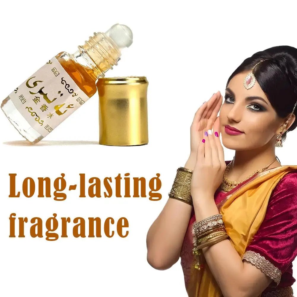 Arabian Gold Perfume Oil Roll On Bottle Long Lasting Fragrance Body Perfume Unisex Portable Long Lasting Scent Body Fragrance - Pendo Store