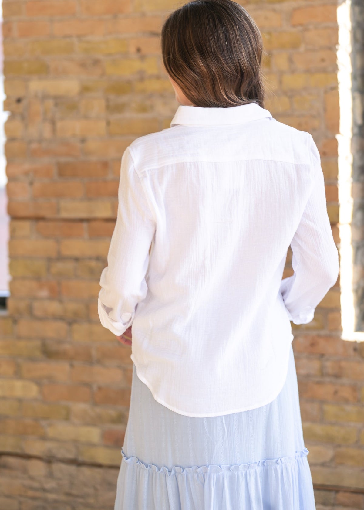 Bailey Cotton Gauze Button Down Top - Pendo Store