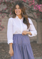 Bailey Cotton Gauze Button Down Top - Pendo Store