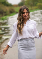 Bailey Cotton Gauze Button Down Top - Pendo Store