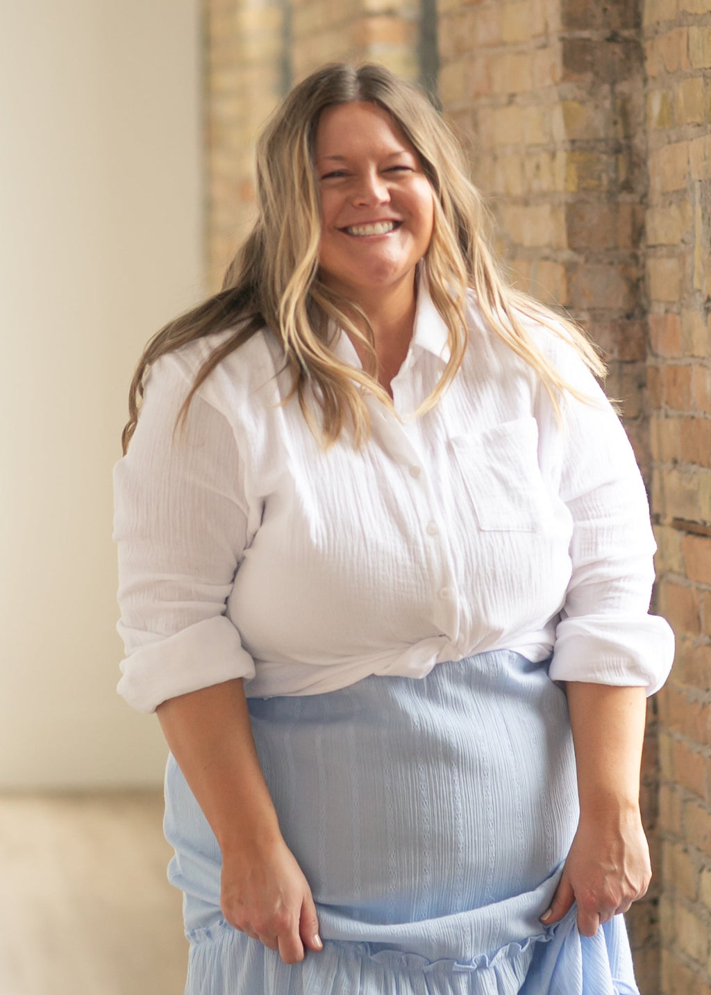Bailey Cotton Gauze Button Down Top - Pendo Store