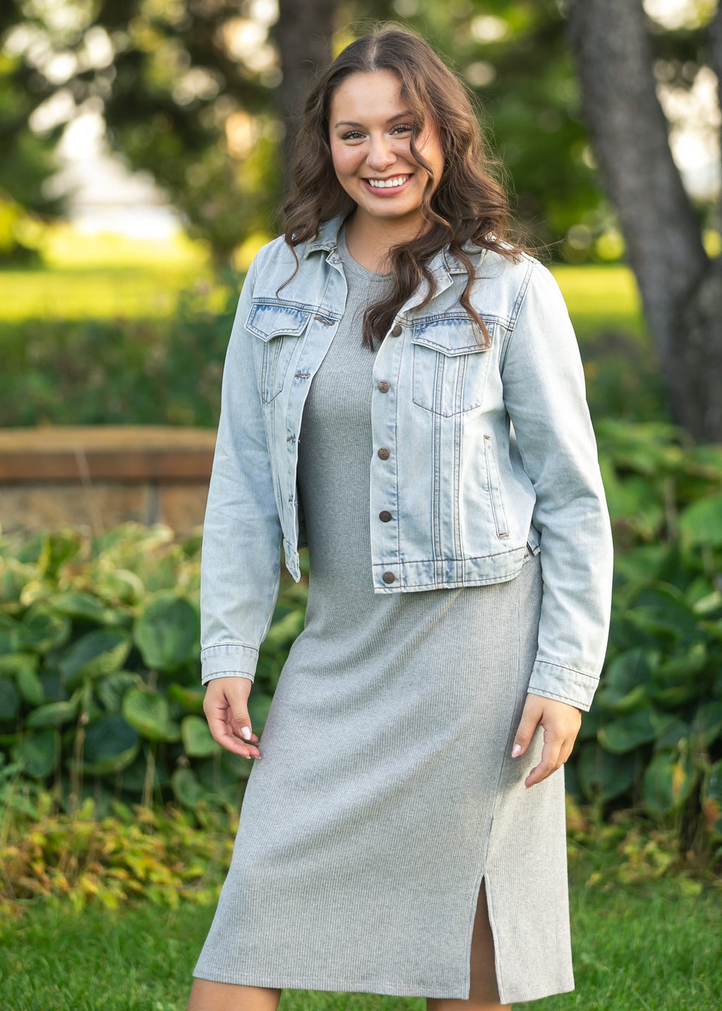 Baylor Gray Ribbed T-shirt Dress - Pendo Store