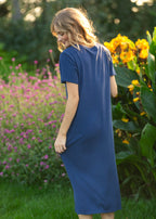 Baylor Navy Ribbed T-shirt Dress - Pendo Store