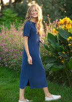 Baylor Navy Ribbed T-shirt Dress - Pendo Store