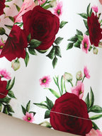 Frill Floral Round Neck Flounce Sleeve Dress